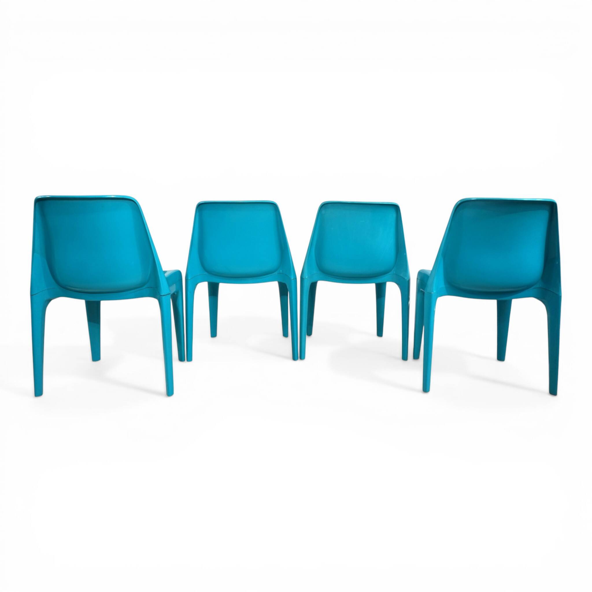 Set of 4 Schröder & Henzelmann Space Age Dining Chairs, 1970
