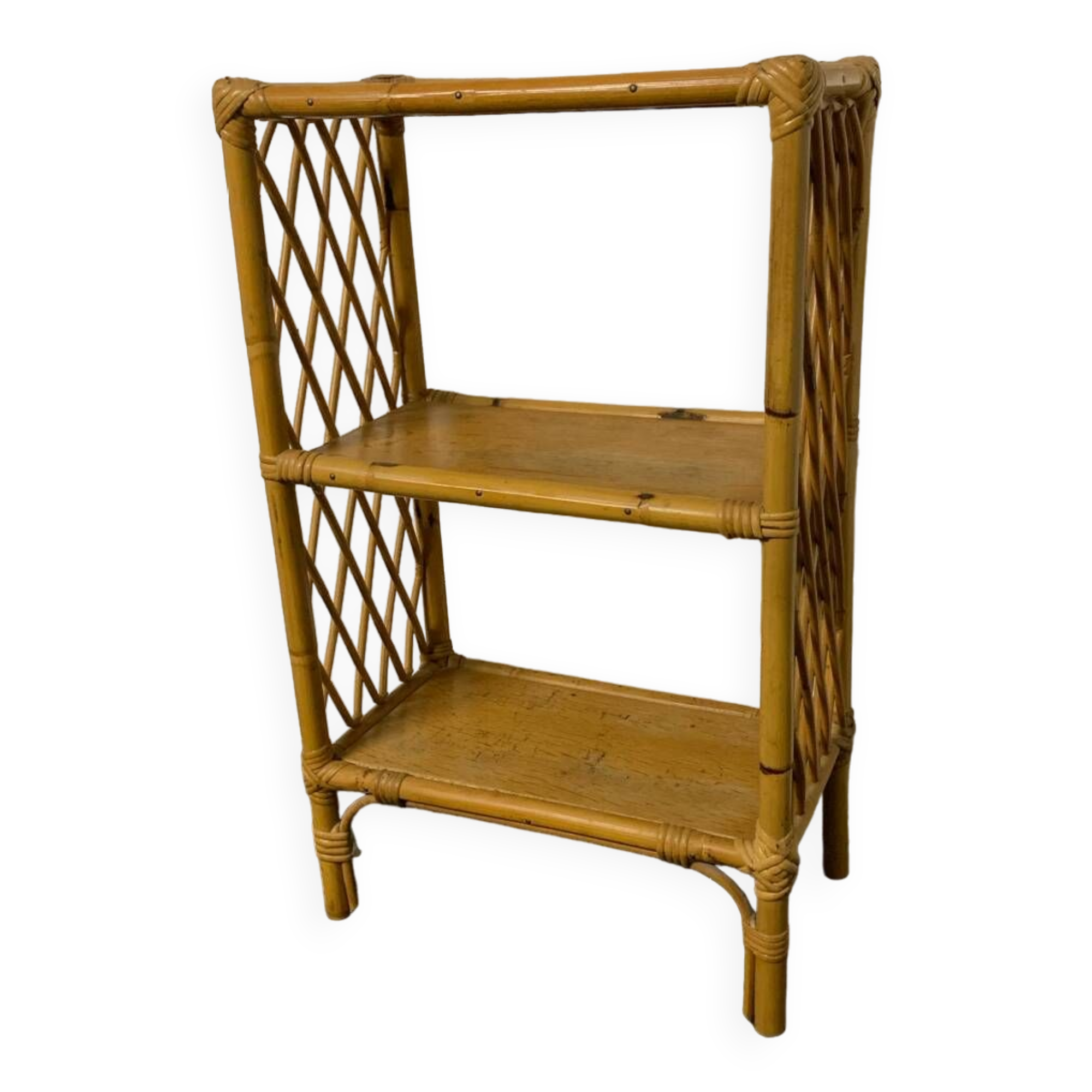 Rattan bookcase shelf