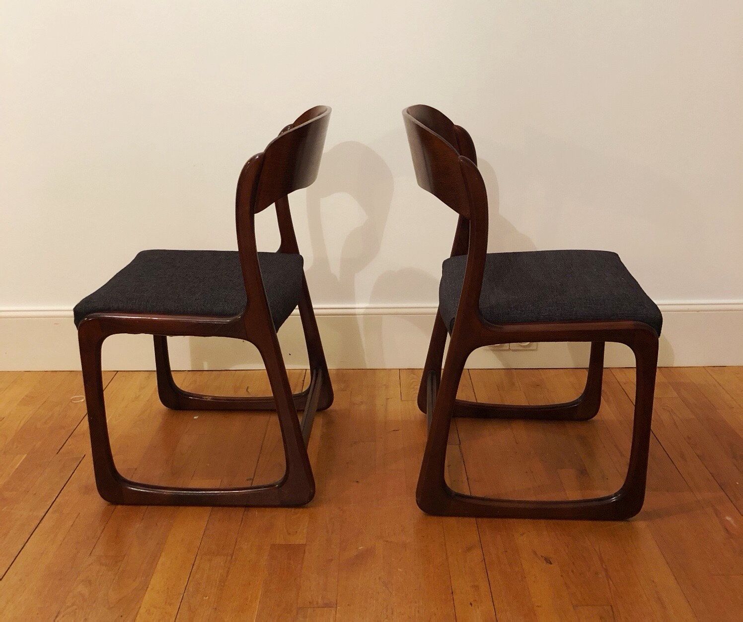 Pair of Baumann sled chairs