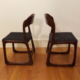 Pair of Baumann sled chairs