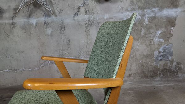 Fauteuil pied compas scandinave