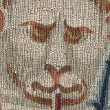 Hand-screen printed tapestry "concert of fountains"