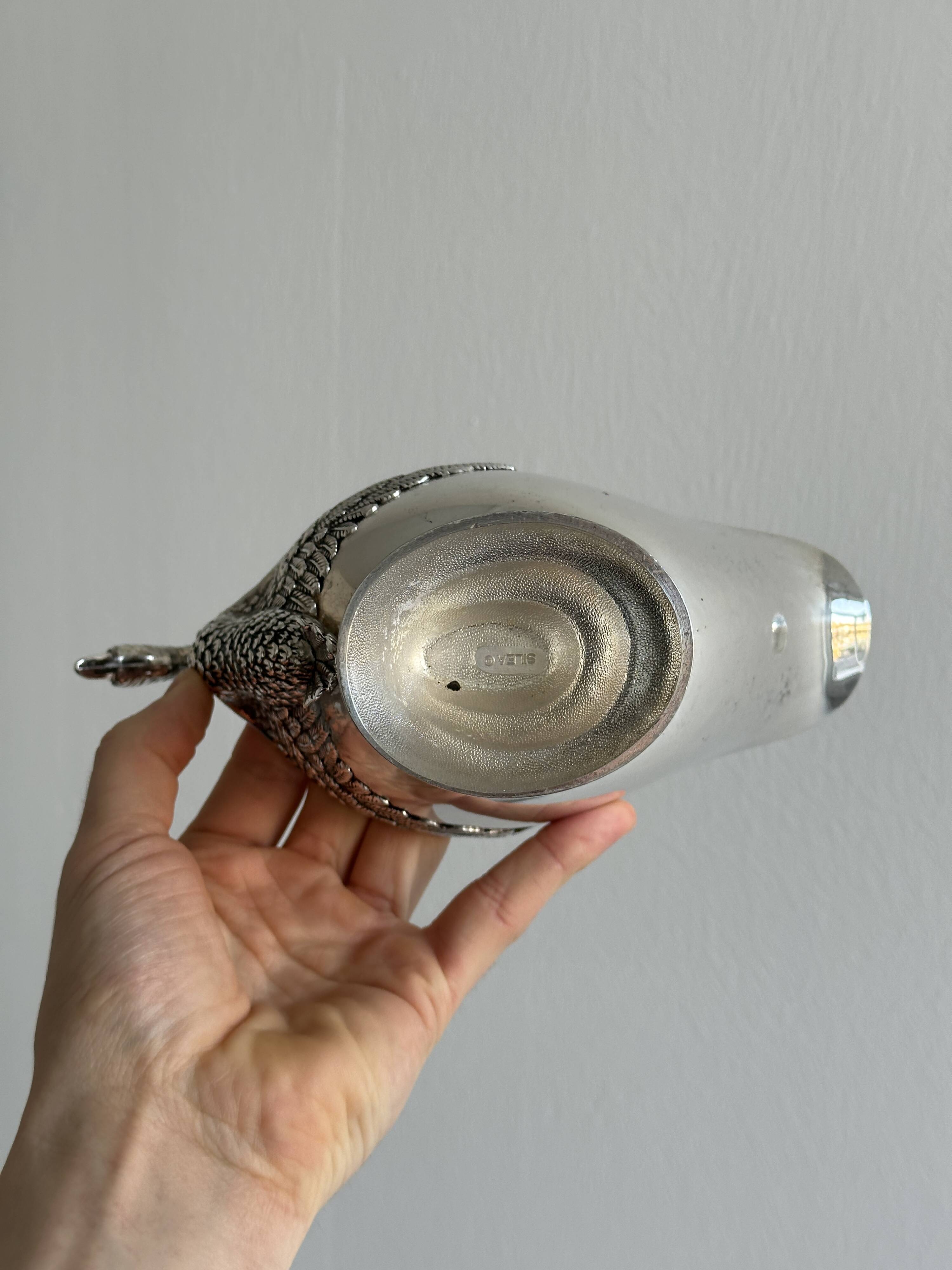Saucière en métal argenté