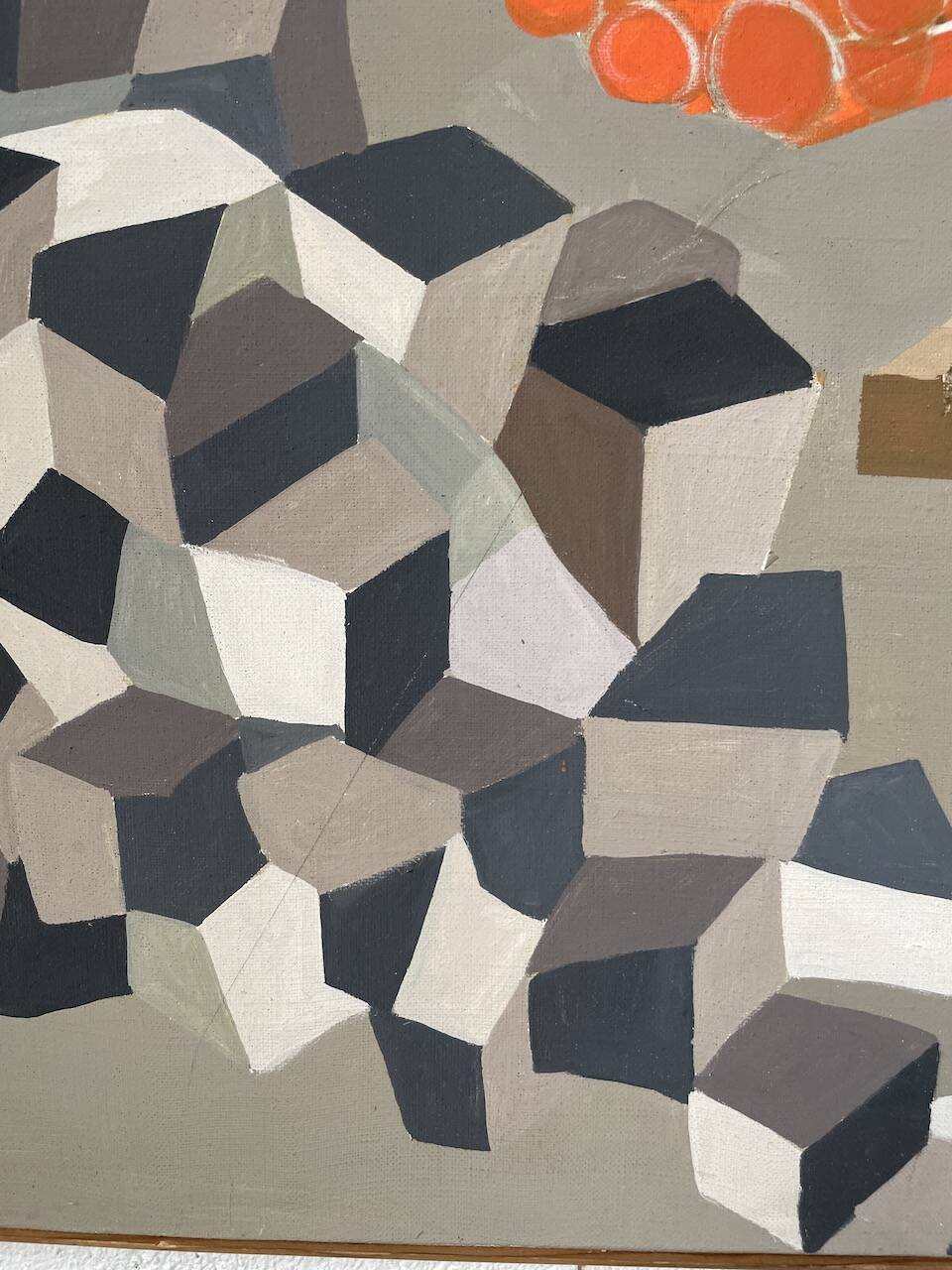 Toile travaux chantier abstraite