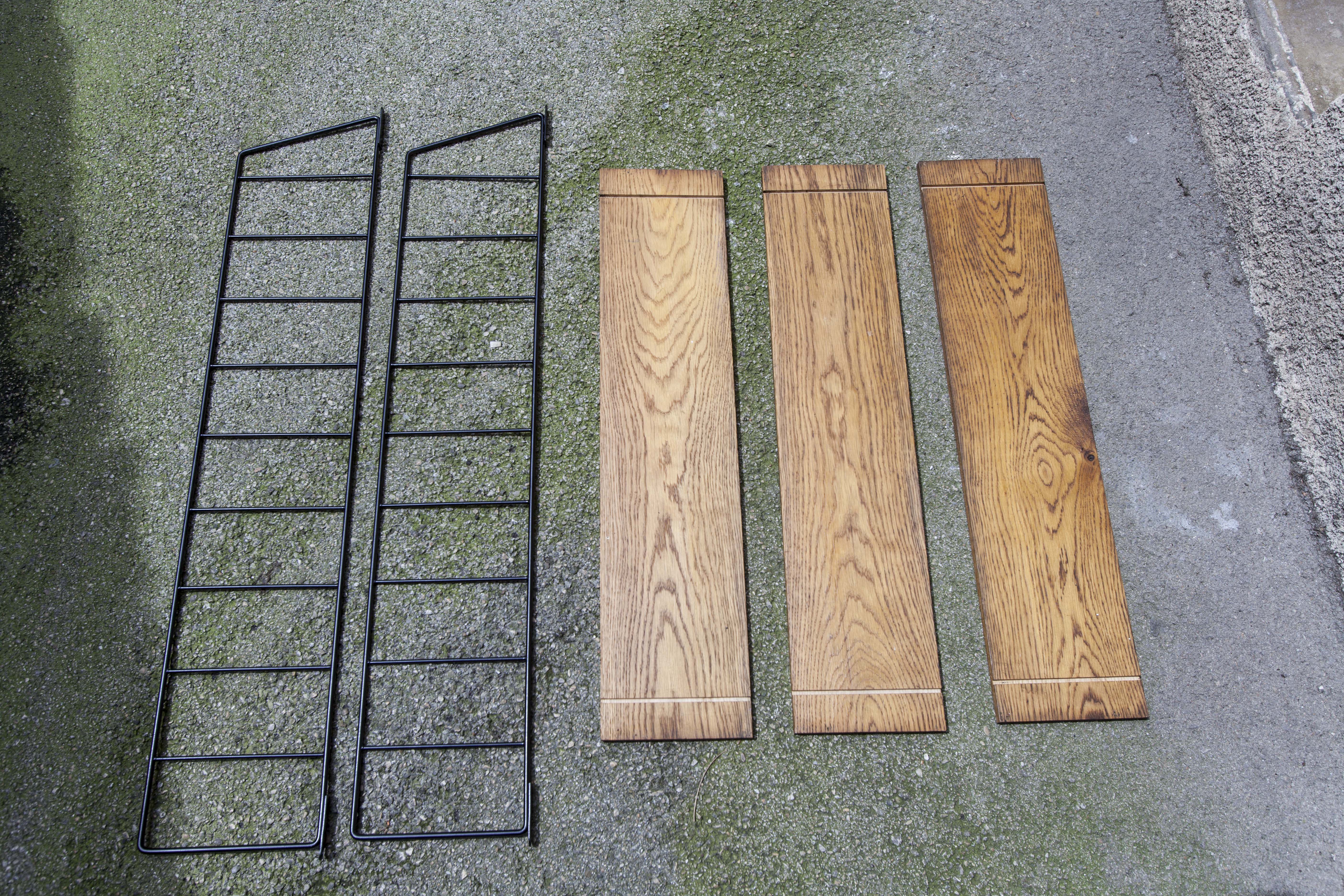 Black Thong and solid beech shelf