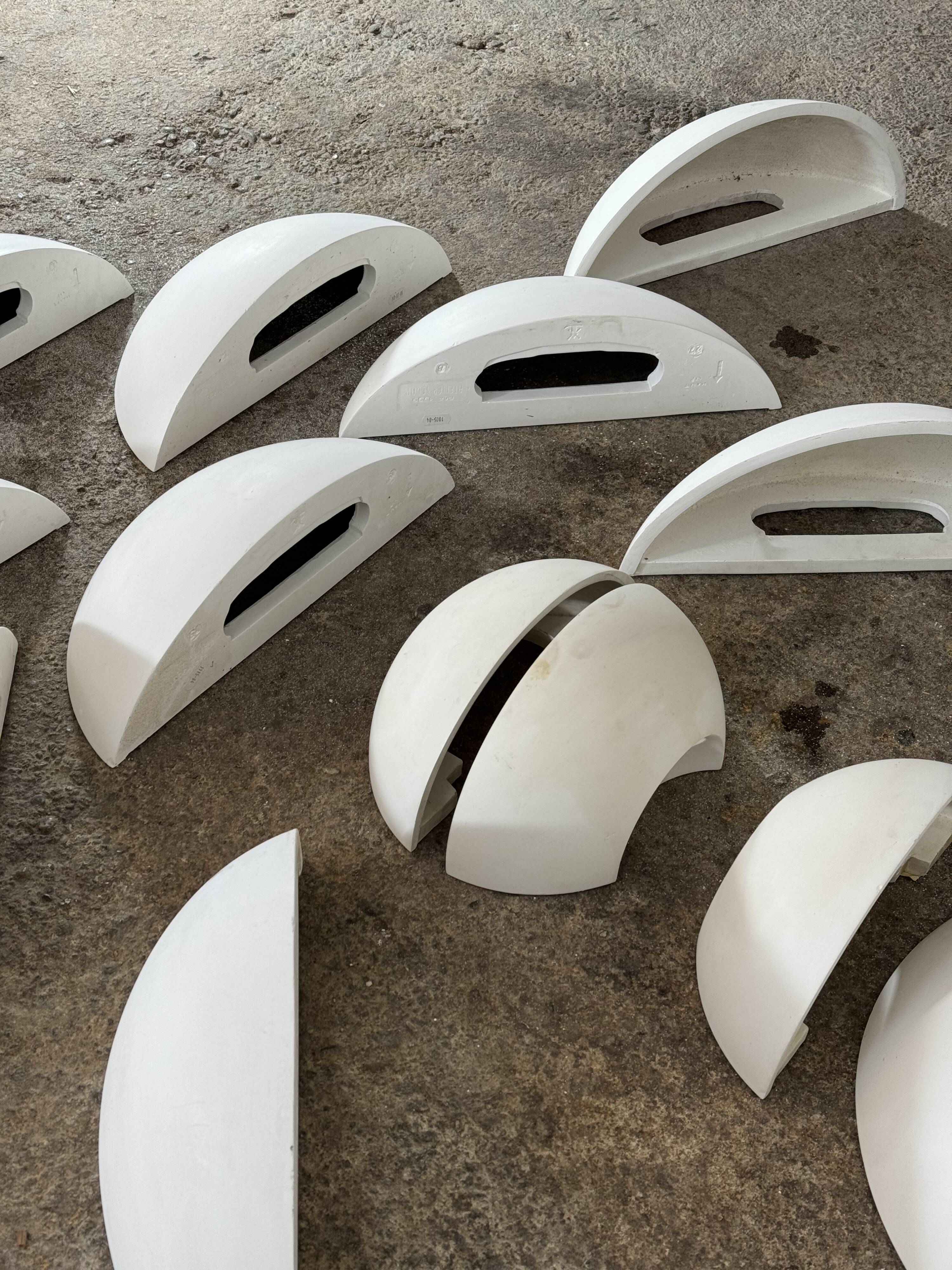 Set of 14 SEDAP plaster wall lights