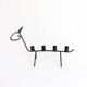 Pair of two zoomorphic wrought iron candlesticks with 4 lights, 1960s