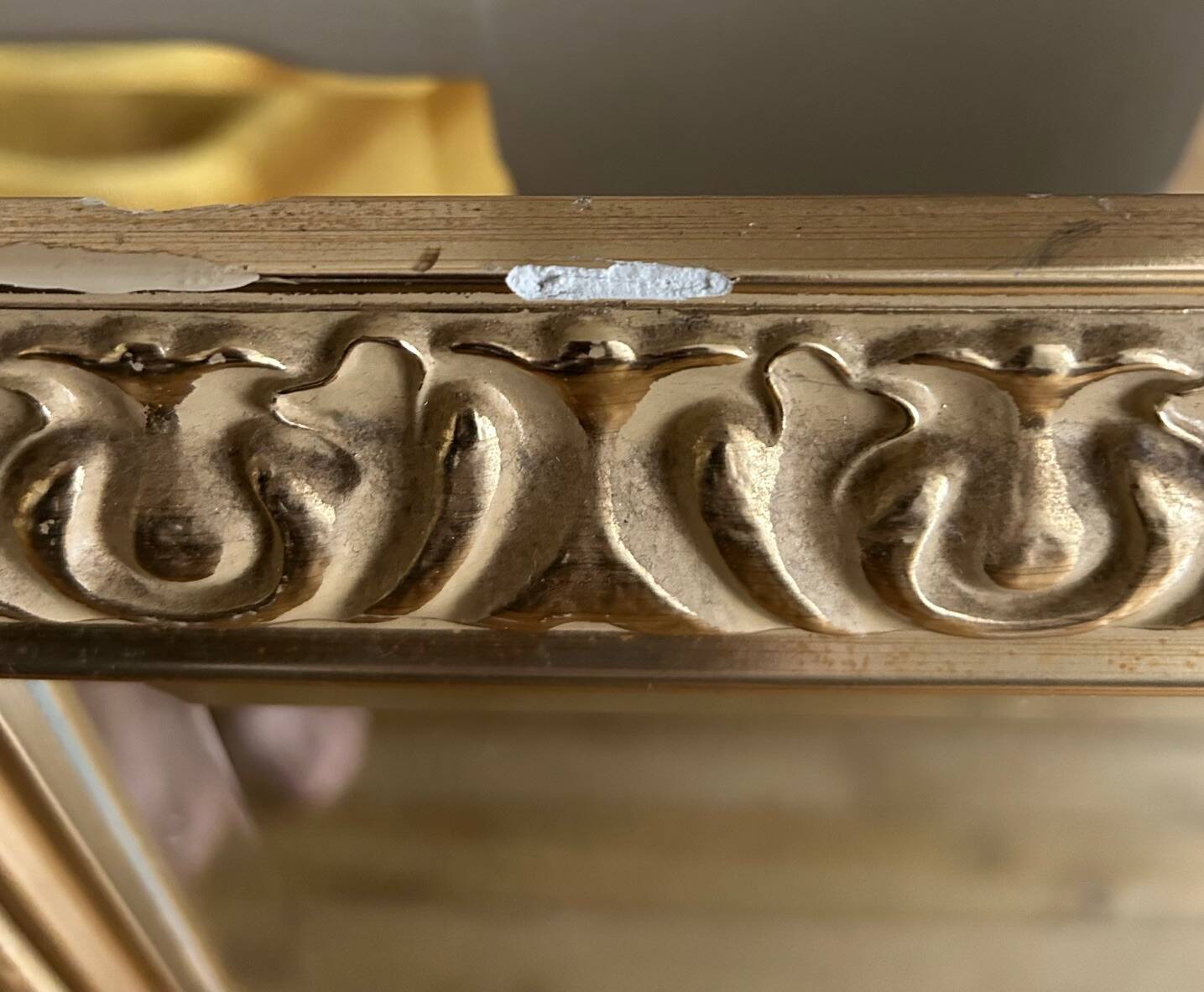 vintage beveled gold mirror