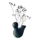 Bird-shaped vase signed Le potier Menton
