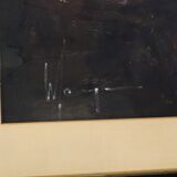 Peinture sur papier représentant une fille africaine Weyne 66x56cm
