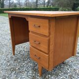 Vintage oak desk with 3 drawers