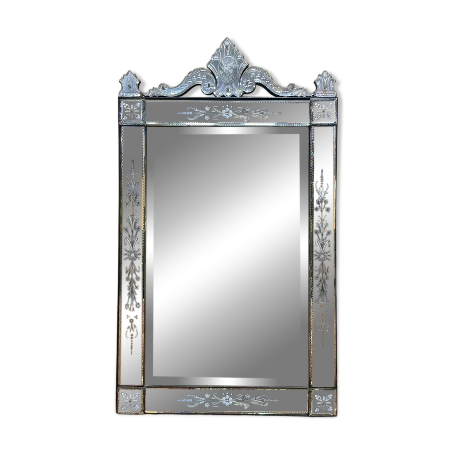 Miroir vénitien époque Napoléon III 130/75 cm