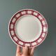 Series of 10 vintage Badonviller earthenware flat plates