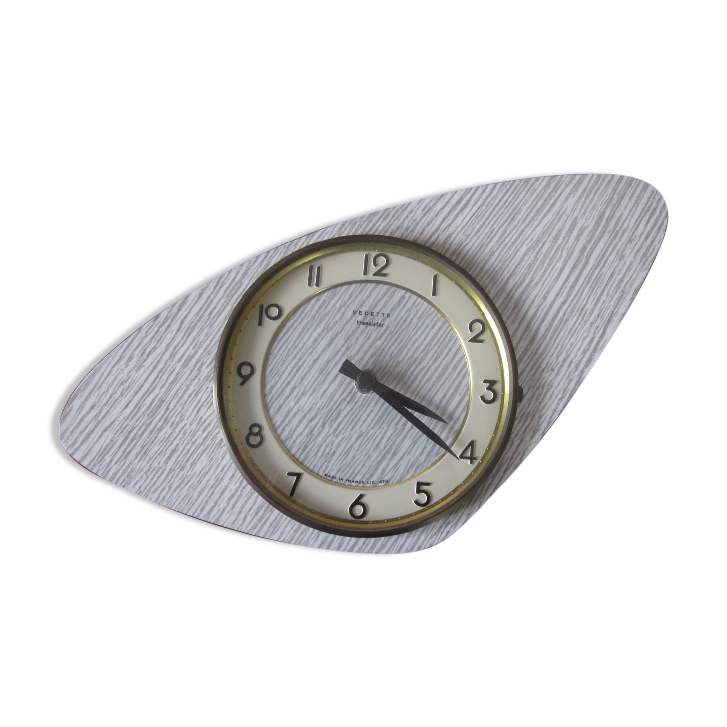 wall clock in formica grey year 60