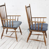 Set of 2 1950s toboggan bar chairs