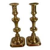 Pair of brass candlesticks