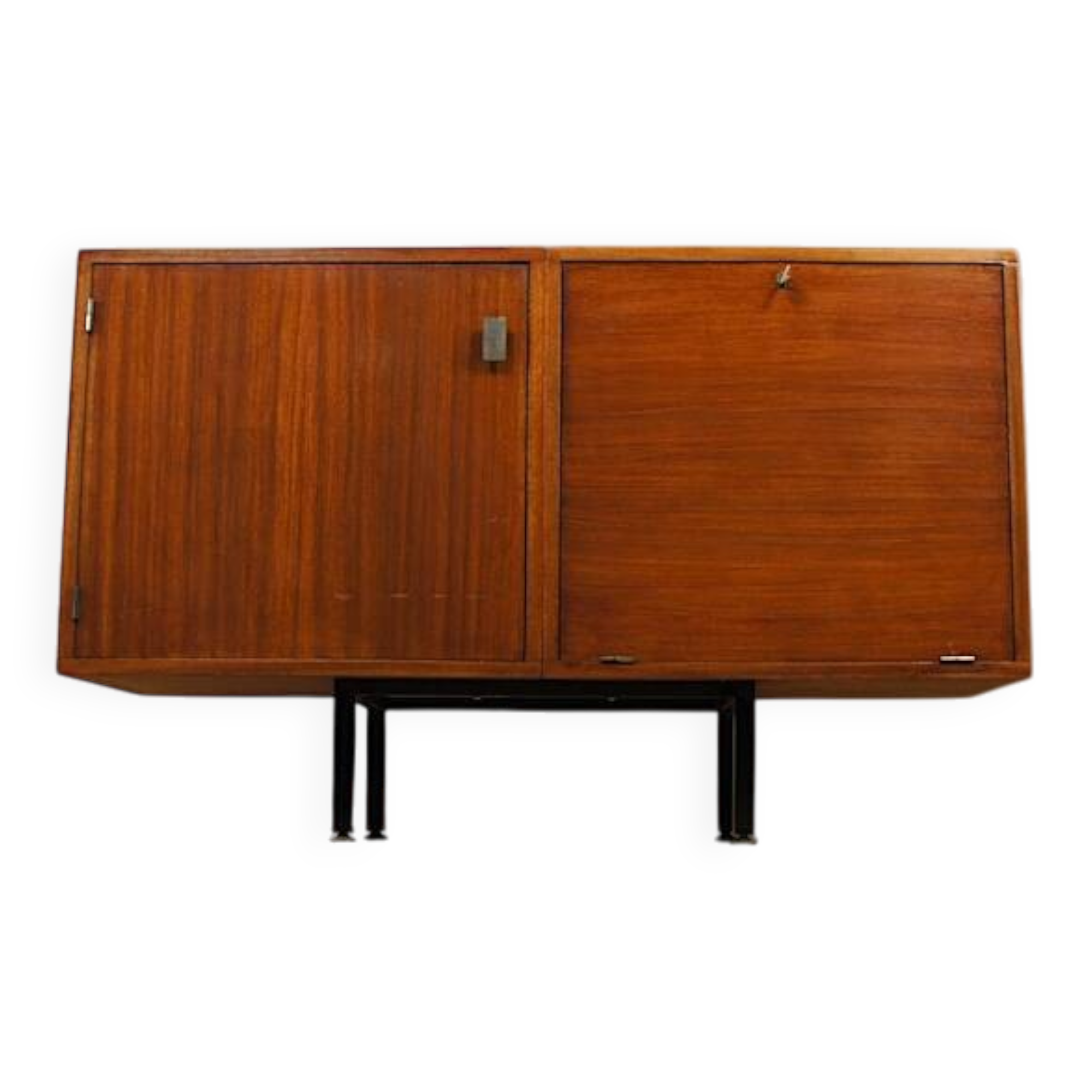 Small Enfilade Jacqueline Lecoq & Antoine Philippon in Vintage Mahogany 1960