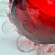 Raspberry red glass jardinière, taste of Auguste Jean or Legras.