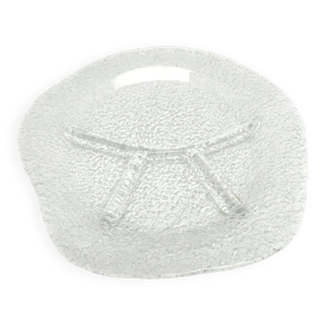 Appetizer platter, mid-century modern, soda glass, design by J. S. Drost, Ząbkowice, Poland, 1970s