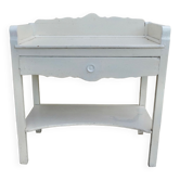 Bathroom furniture in white patina wood