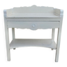 Bathroom furniture in white patina wood