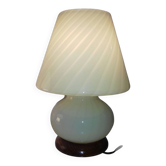 Lampe champignon murano spirale couleur ocre ans 70 vintage glass be