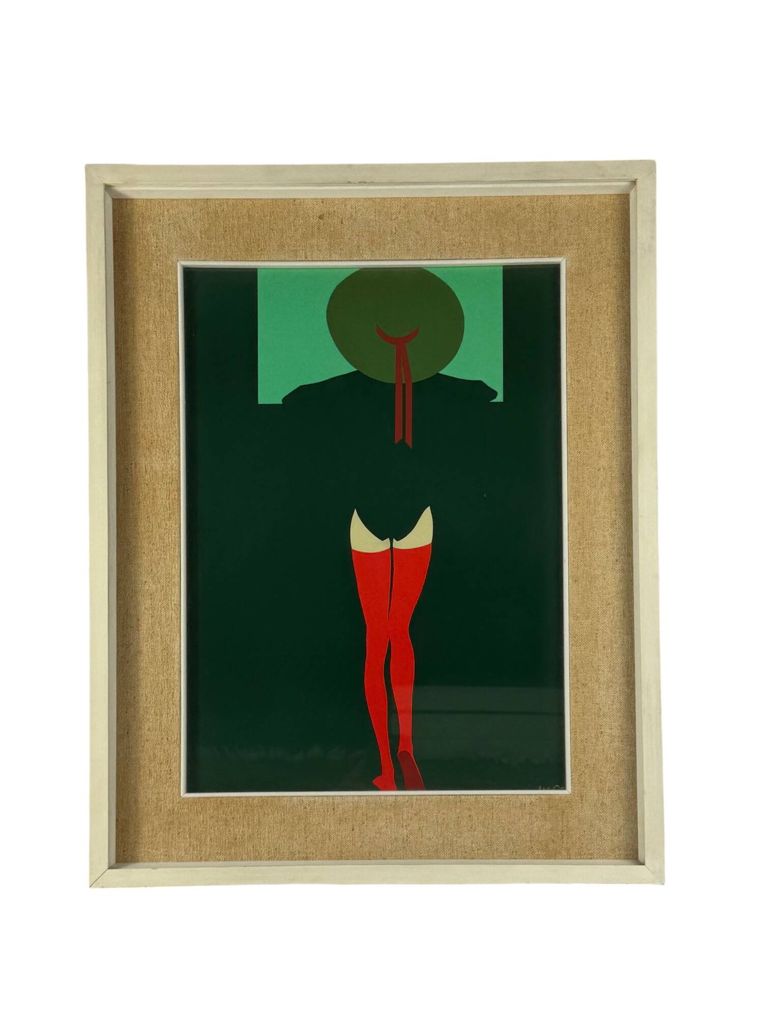 Amleto Dalla Costa, original serigraph framed, Milan Italy 1980s