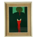Amleto Dalla Costa, original serigraph framed, Milan Italy 1980s