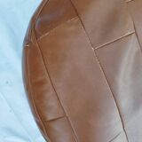 Sede Patchwork Leather Pouf