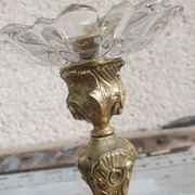 paire bougeoirs bronze