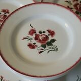 Set of 7 Digoin plates, Sarreguemine