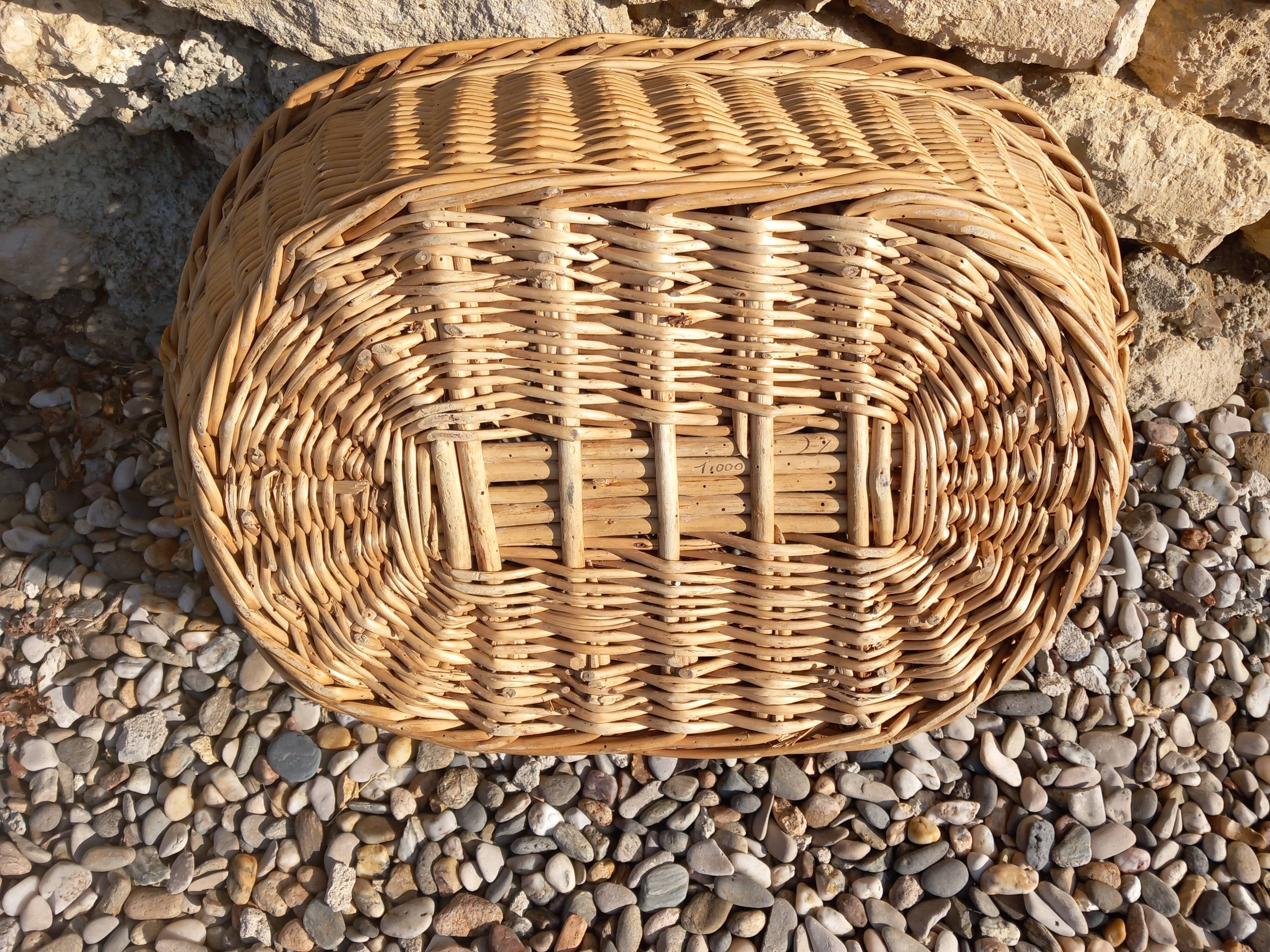 Handmade wicker laundry basket