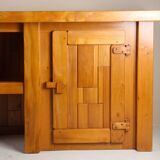 Brutalist grand buffet in solid elm