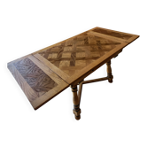 Table avec rallonges intégrées rénovée