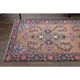1970s Vintage Turkish Oushak Handmade Wool Cotton Pink Runner Rug 103x302