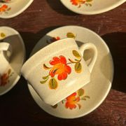 Vintage coffee service, Bergen model of the Faïences de Saint Amand