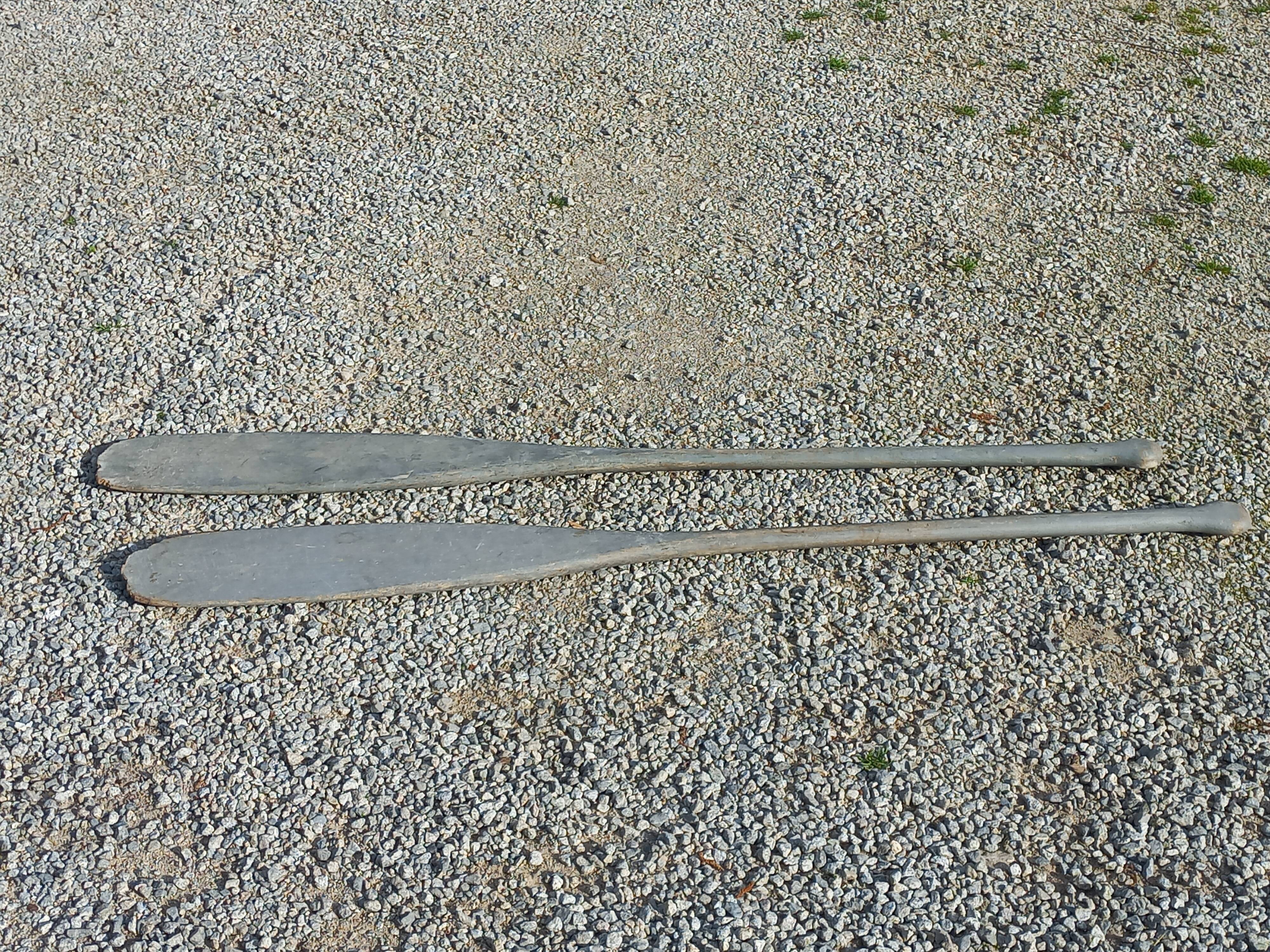 Old pair of boat oars