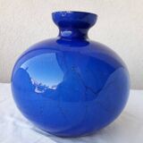 Blue glass vase
