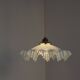 French Vintage 1930s Pale Blue Frilled Clichy Glass Lampshade Ceiling Light