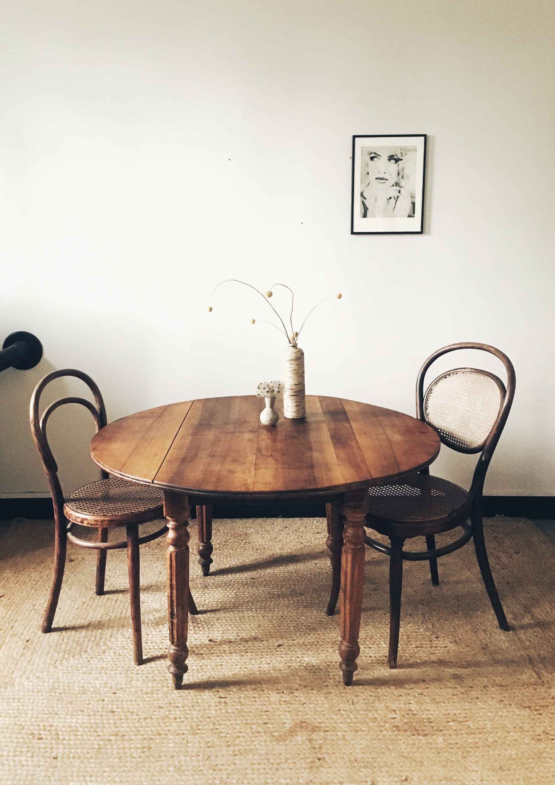 Wooden dining table