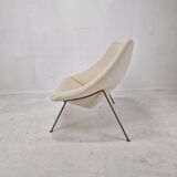 Chaise Oyster avec pouf par Pierre Paulin pour Artifort, années 1960