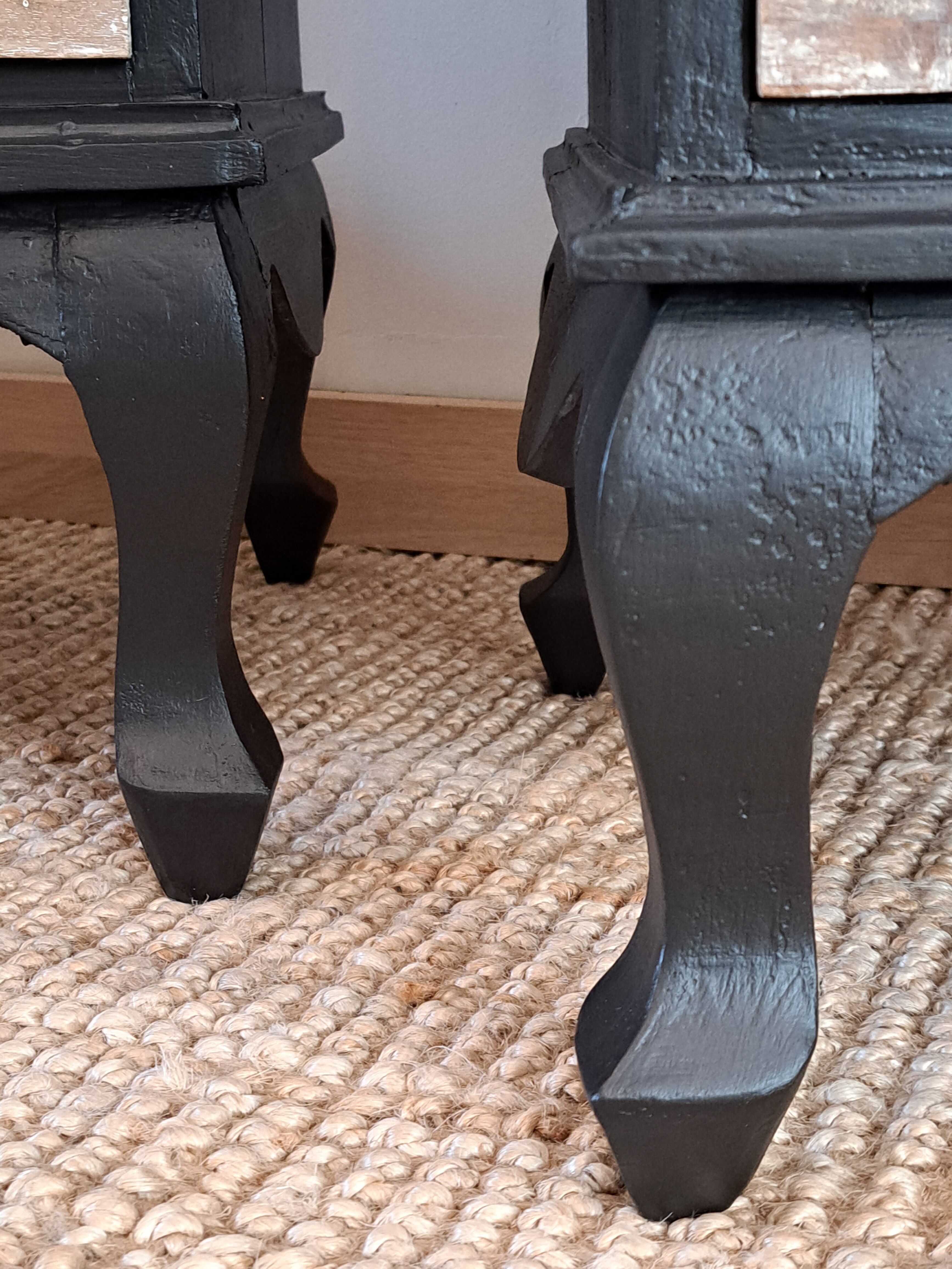 Pair of stylish bedside tables