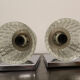 Wall lamps in worked glass and chromed metal, Italy 70's