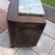Two-door oak bedside table / 50s/60s