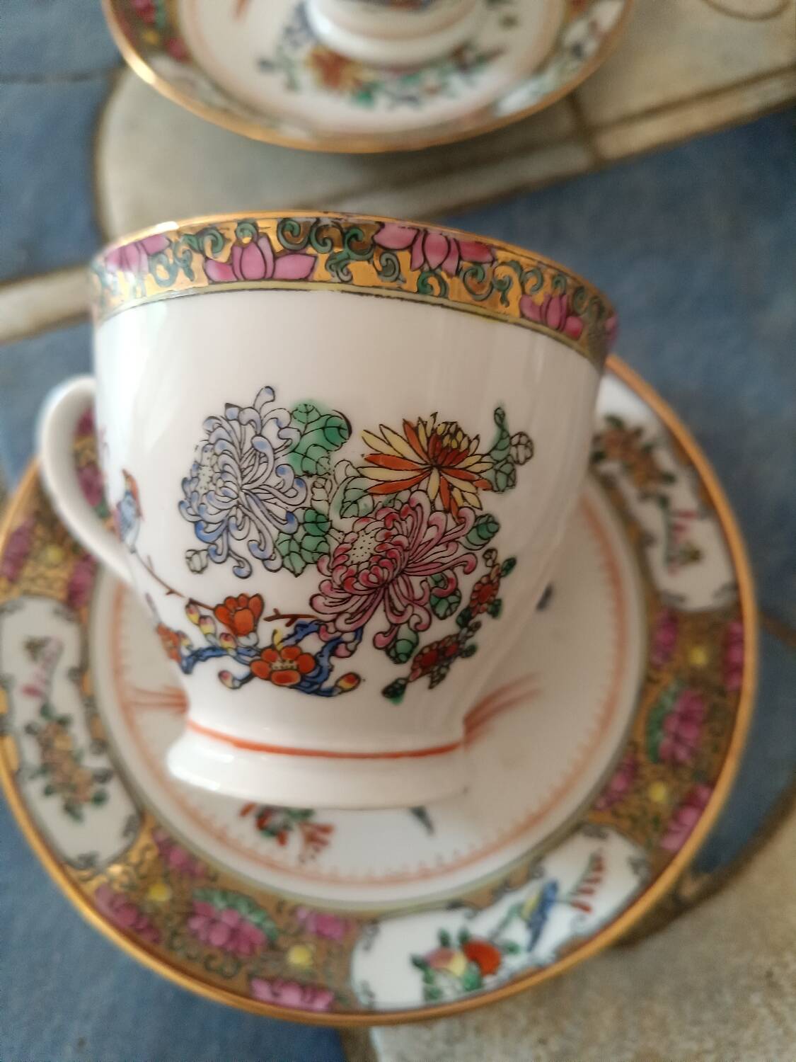 Vintage Chinese porcelain tea set