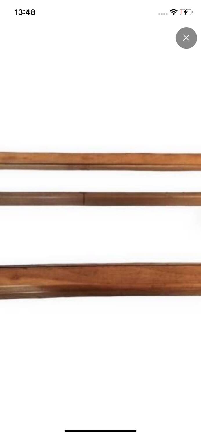 Vintage Scandinavian dining table in wood and glass