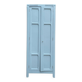 Armoire parisienne ancienne bleue grisée H154