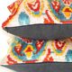 Set of 2 vintage ikat cushion covers 41x41 cm