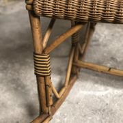 Rocking chair in rattan and wicker very 1900s