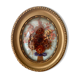 Frame vintage dried flowers